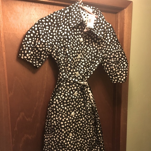 Teri Jon size 6 A-Line black and white animal print dress - Picture 1 of 8